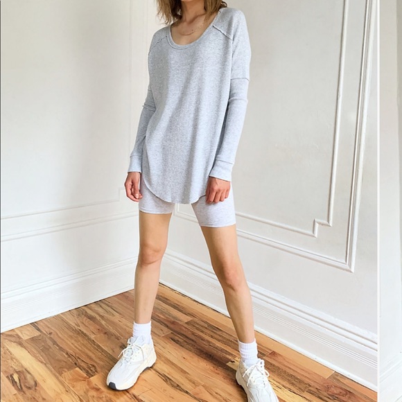 Aritzia Tops - Aritzia Tna Grey Alder Thermal Long-Sleeve Top